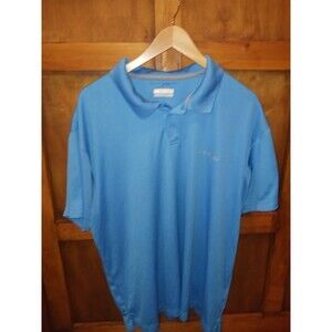Columbia Omni-Shade PFG Polo Baby Blue Color Outdoors Shirt Men Sz 2XL